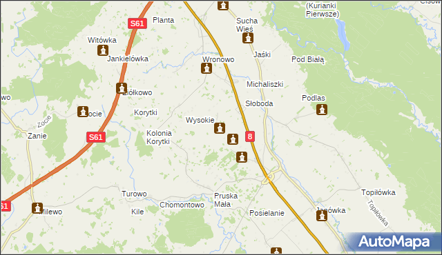 mapa Mikołajówek gmina Augustów, Mikołajówek gmina Augustów na mapie Targeo