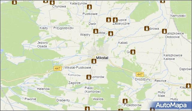 mapa Mikstat, Mikstat na mapie Targeo