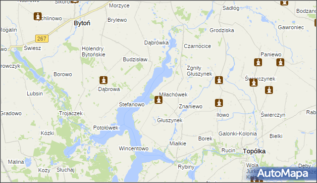 mapa Miłachówek, Miłachówek na mapie Targeo