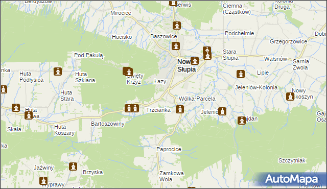 mapa Milanowska Wólka, Milanowska Wólka na mapie Targeo