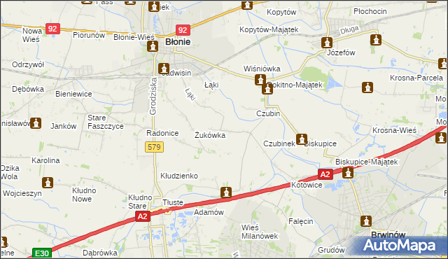 mapa Milęcin, Milęcin na mapie Targeo