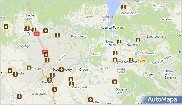 mapa Miłość, Miłość na mapie Targeo