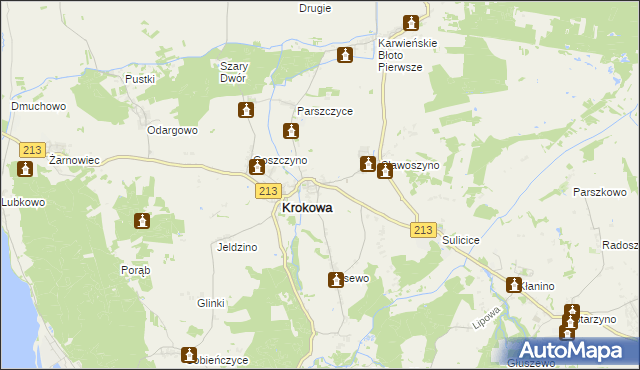 mapa Minkowice gmina Krokowa, Minkowice gmina Krokowa na mapie Targeo