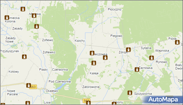 mapa Mleczówka, Mleczówka na mapie Targeo