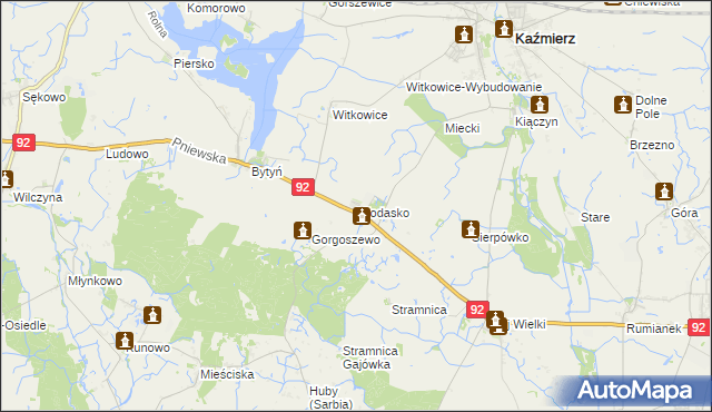 mapa Młodasko, Młodasko na mapie Targeo