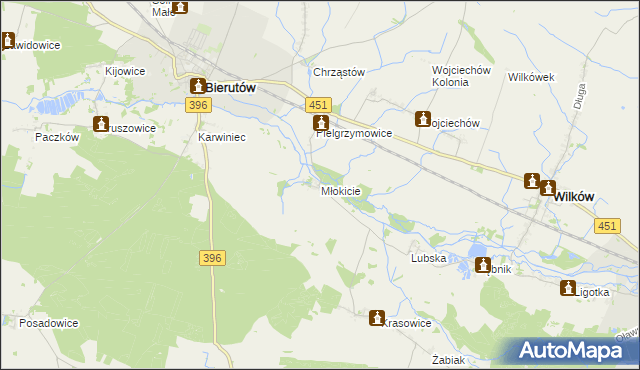 mapa Młokicie, Młokicie na mapie Targeo