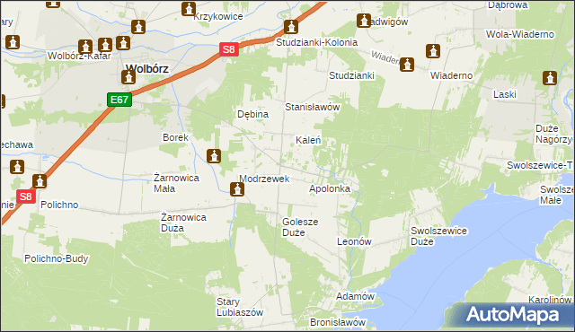 mapa Młoszów, Młoszów na mapie Targeo