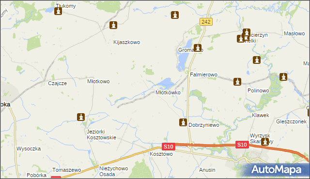 mapa Młotkówko, Młotkówko na mapie Targeo