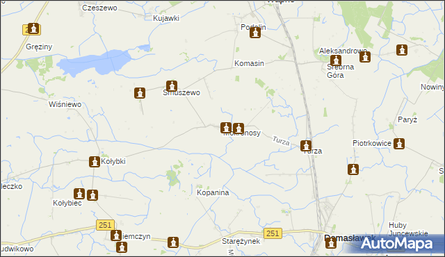 mapa Mokronosy, Mokronosy na mapie Targeo
