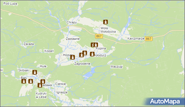 mapa Mołodycz, Mołodycz na mapie Targeo