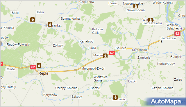 mapa Mołomotki, Mołomotki na mapie Targeo