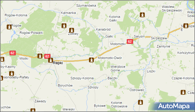 mapa Mołomotki-Dwór, Mołomotki-Dwór na mapie Targeo