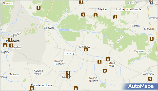 mapa Mołożów, Mołożów na mapie Targeo