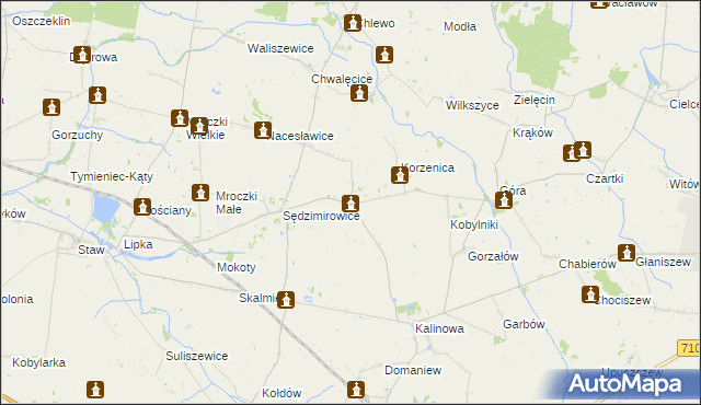 mapa Morawki, Morawki na mapie Targeo