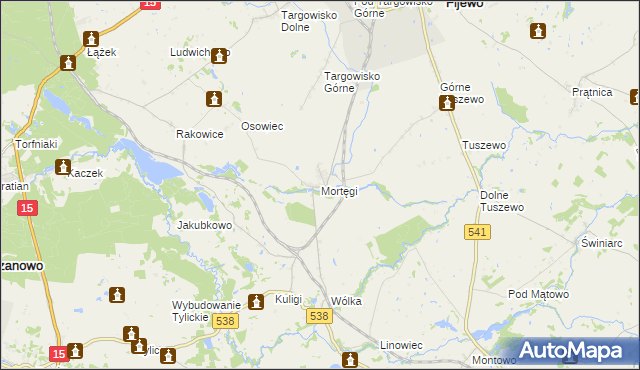 mapa Mortęgi, Mortęgi na mapie Targeo