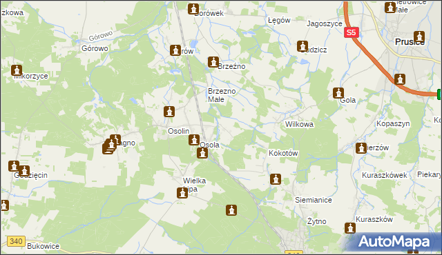 mapa Morzęcin Mały, Morzęcin Mały na mapie Targeo