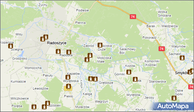 mapa Mościska Małe, Mościska Małe na mapie Targeo