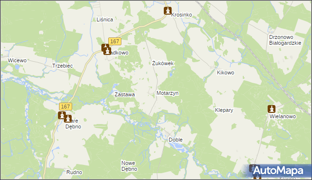 mapa Motarzyn, Motarzyn na mapie Targeo