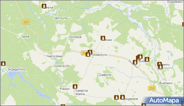 mapa Motarzyno, Motarzyno na mapie Targeo