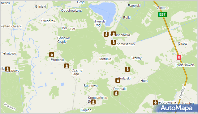 mapa Motułka, Motułka na mapie Targeo