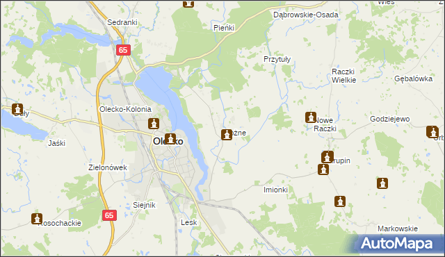 mapa Możne, Możne na mapie Targeo