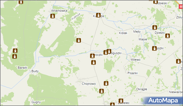 mapa Mroczki gmina Trzcianne, Mroczki gmina Trzcianne na mapie Targeo