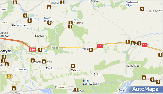 mapa Mrozowo, Mrozowo na mapie Targeo