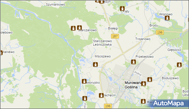 mapa Mściszewo, Mściszewo na mapie Targeo
