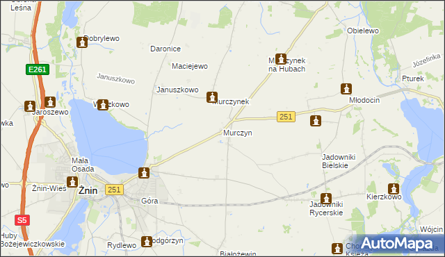 mapa Murczyn, Murczyn na mapie Targeo