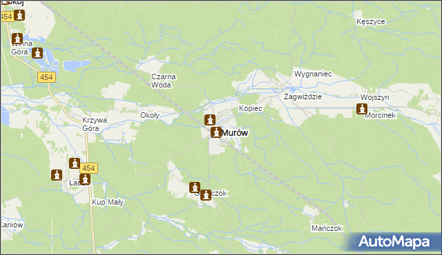 mapa Murów, Murów na mapie Targeo