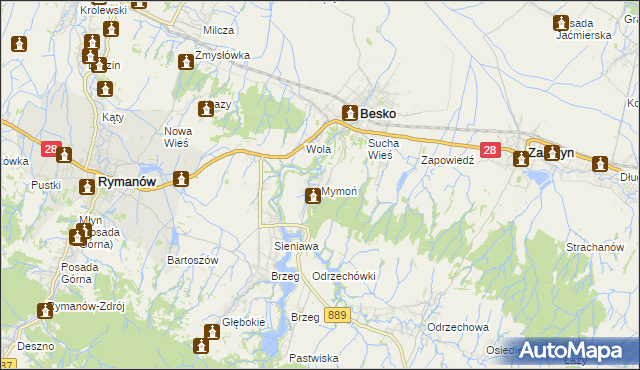 mapa Mymoń, Mymoń na mapie Targeo