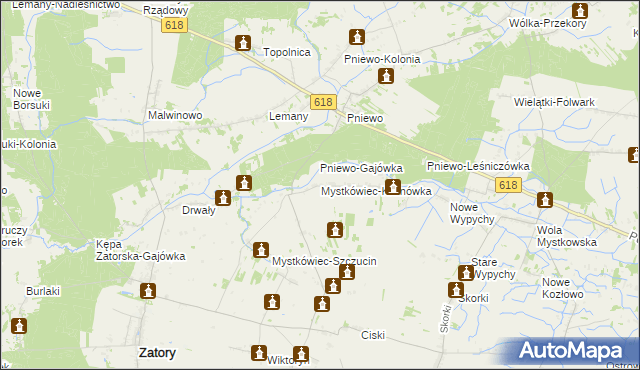 mapa Mystkówiec-Kalinówka, Mystkówiec-Kalinówka na mapie Targeo