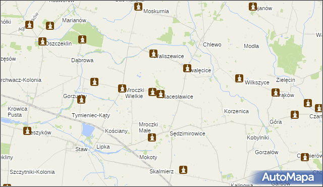 mapa Nacesławice, Nacesławice na mapie Targeo