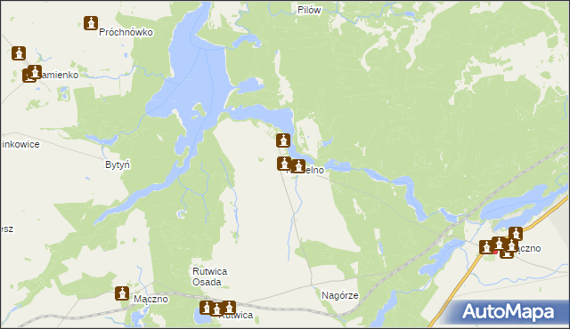 mapa Nakielno, Nakielno na mapie Targeo