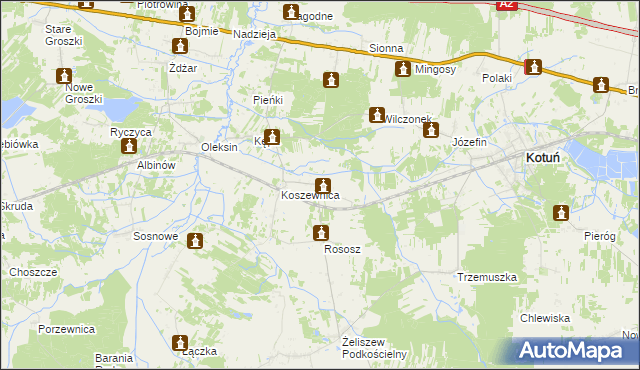 mapa Niechnabrz, Niechnabrz na mapie Targeo