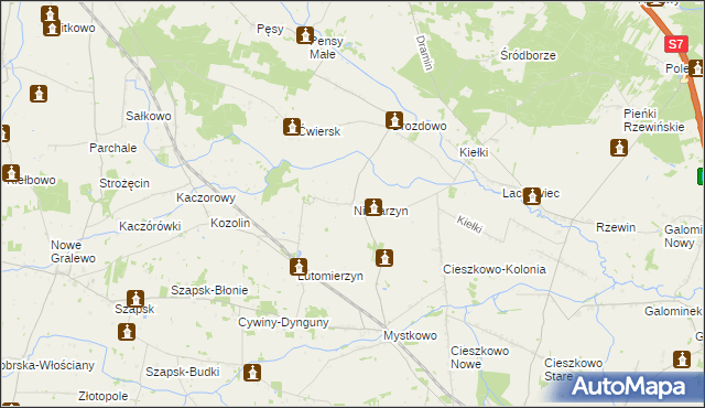 mapa Niedarzyn, Niedarzyn na mapie Targeo