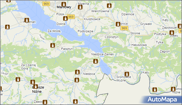 mapa Niedzica-Zamek, Niedzica-Zamek na mapie Targeo