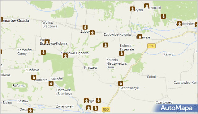 mapa Niedźwiedzia Góra, Niedźwiedzia Góra na mapie Targeo