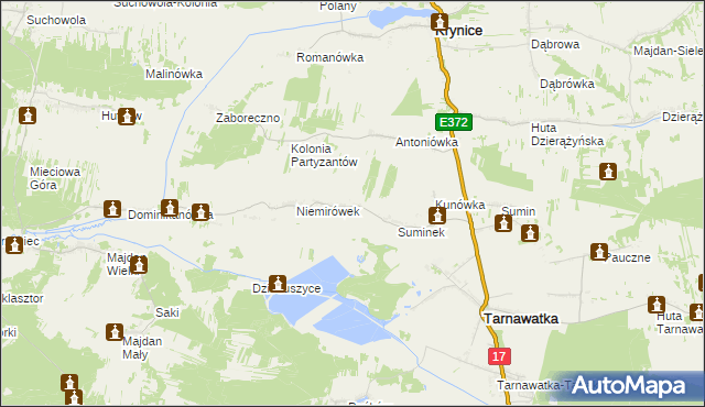 mapa Niemirówek-Kolonia, Niemirówek-Kolonia na mapie Targeo