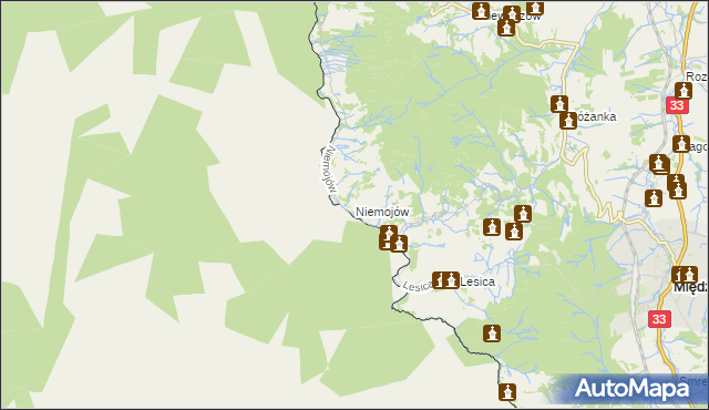 mapa Niemojów, Niemojów na mapie Targeo