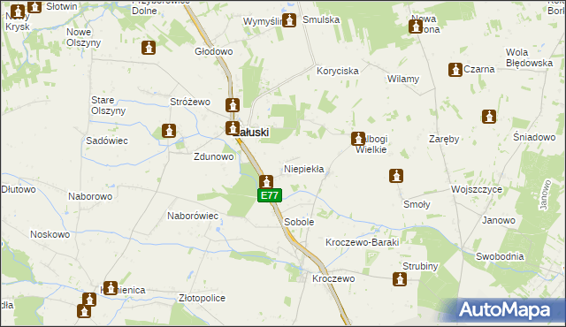 mapa Niepiekła, Niepiekła na mapie Targeo