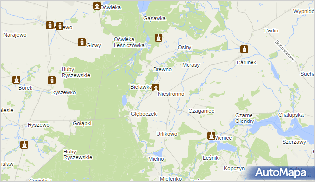 mapa Niestronno, Niestronno na mapie Targeo