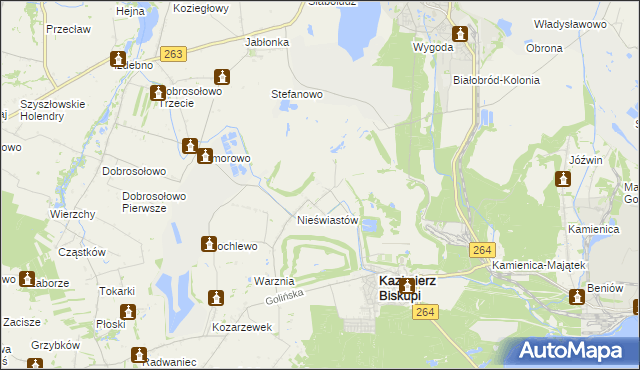 mapa Nieświastów Osada, Nieświastów Osada na mapie Targeo