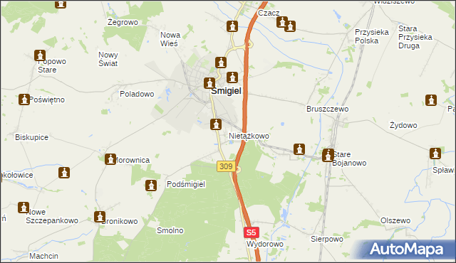 mapa Nietążkowo, Nietążkowo na mapie Targeo