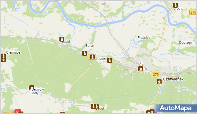 mapa Nietków, Nietków na mapie Targeo