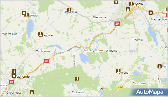 mapa Niezabyszewo, Niezabyszewo na mapie Targeo