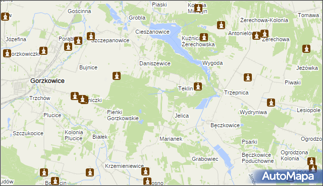 mapa Niwy gmina Łęki Szlacheckie, Niwy gmina Łęki Szlacheckie na mapie Targeo