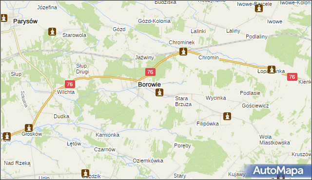 mapa Nowa Brzuza, Nowa Brzuza na mapie Targeo