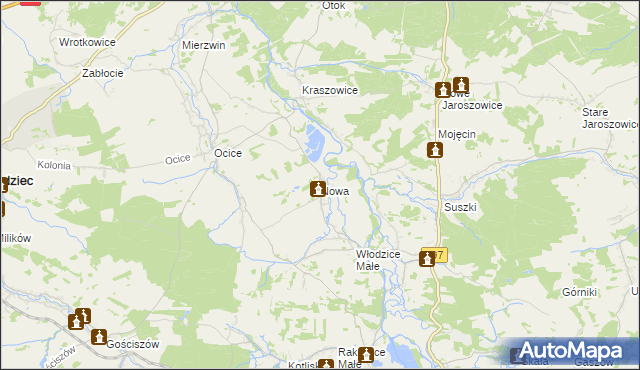 mapa Nowa gmina Bolesławiec, Nowa gmina Bolesławiec na mapie Targeo