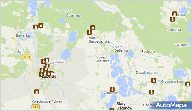 mapa Nowa Jedlanka, Nowa Jedlanka na mapie Targeo